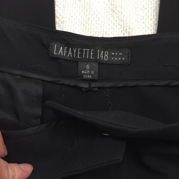 LAFAYETTE 148 Black classic straight leg wool pant - Picture 4 of 4